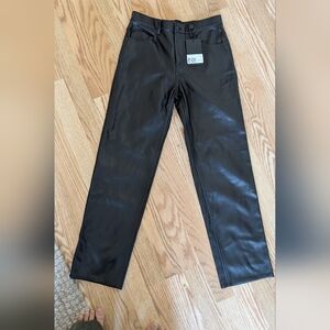Kooples Black Faux Leather Pants